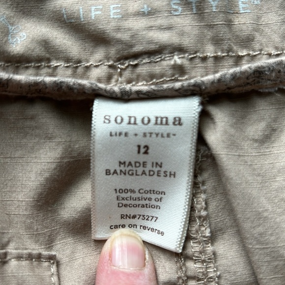 Sonoma Life Style Cargo Tan Skirt Size 12 - Picture 9 of 12